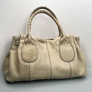 Kenneth Cole creme suede hobo